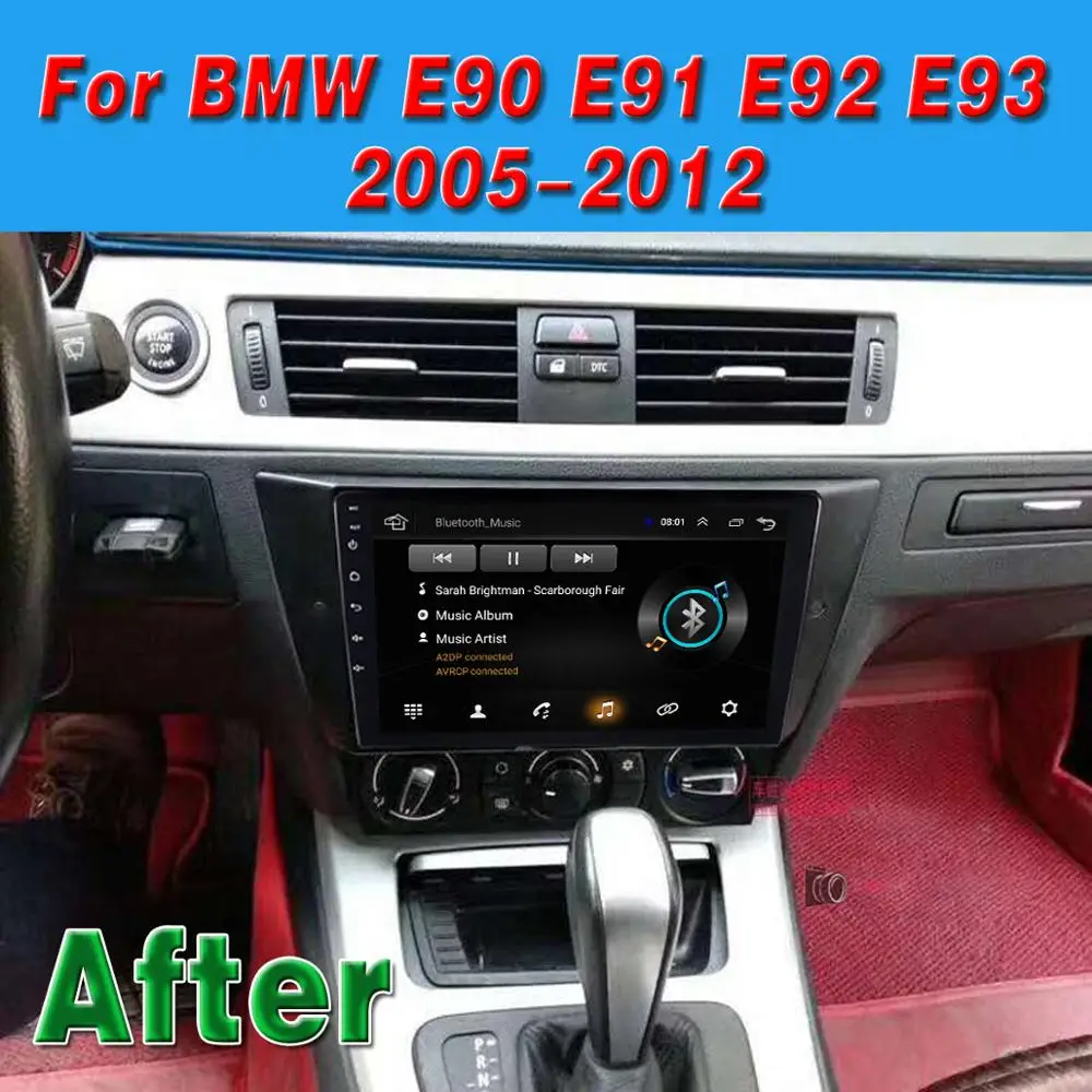 Android 9 автомобильный DVD-плеер дюймов для BMW 3 серии E90 E91 E92 E93 2005-2012 радиоприемник стерео с GPS BT мультимедийный плеер