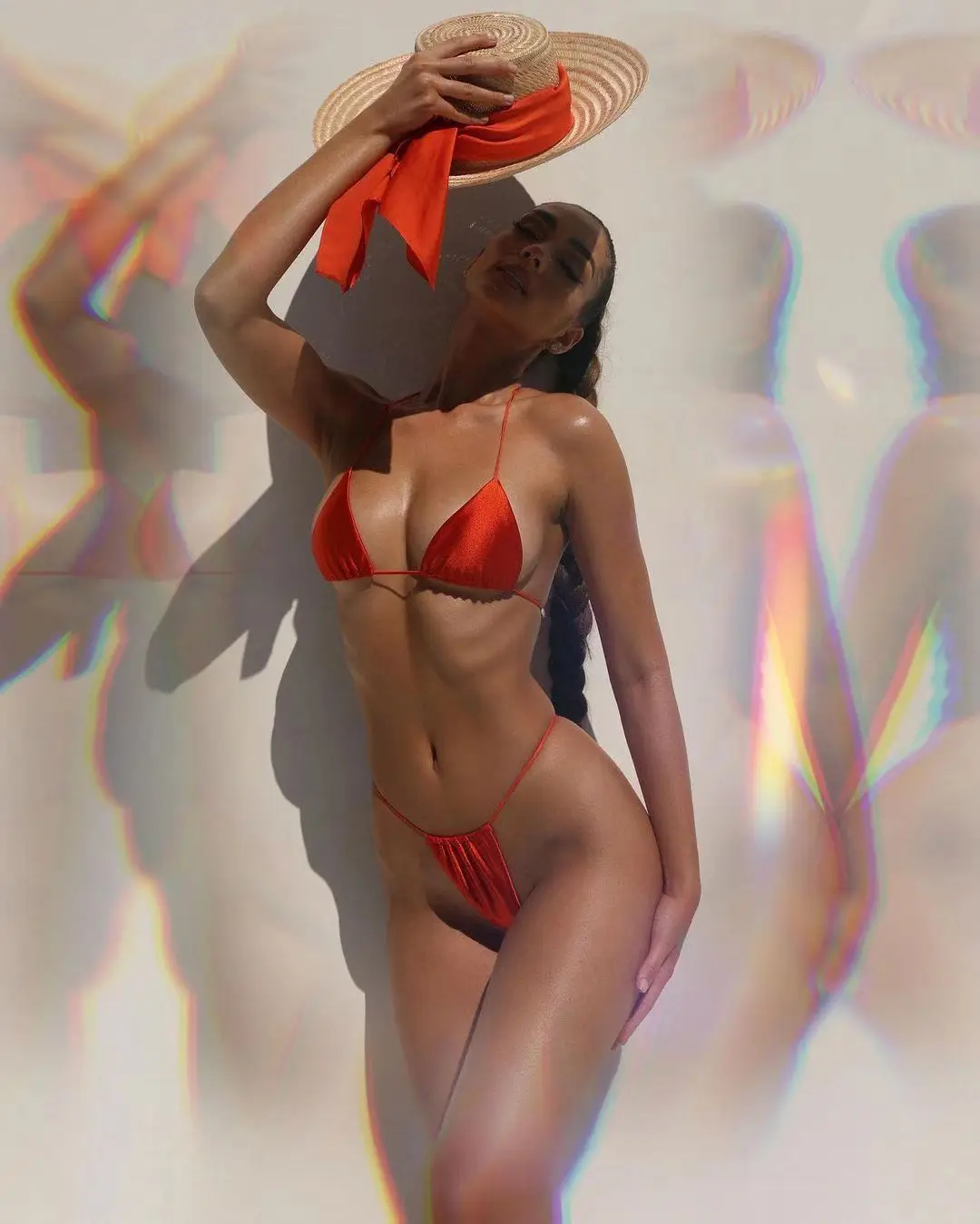 custom designer 2021 high quality women triangle satin thong micro bling sheer cover ups 3 piece swimwear