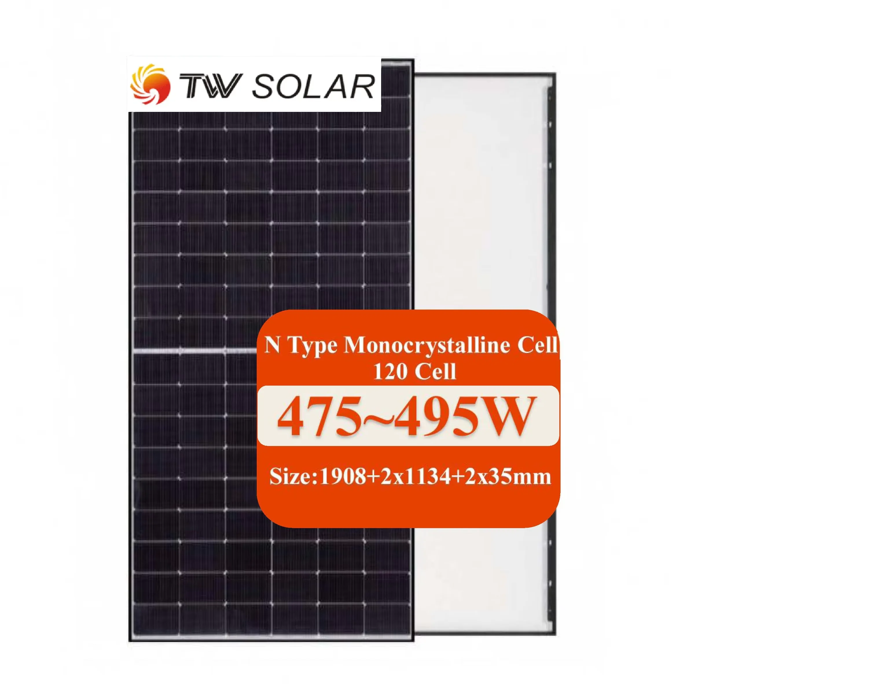 Панель солнечных батарей 475 Вт 495 120 ячеек PERC Mono PV домашнего использования солнечные панели для системы хранения энергии