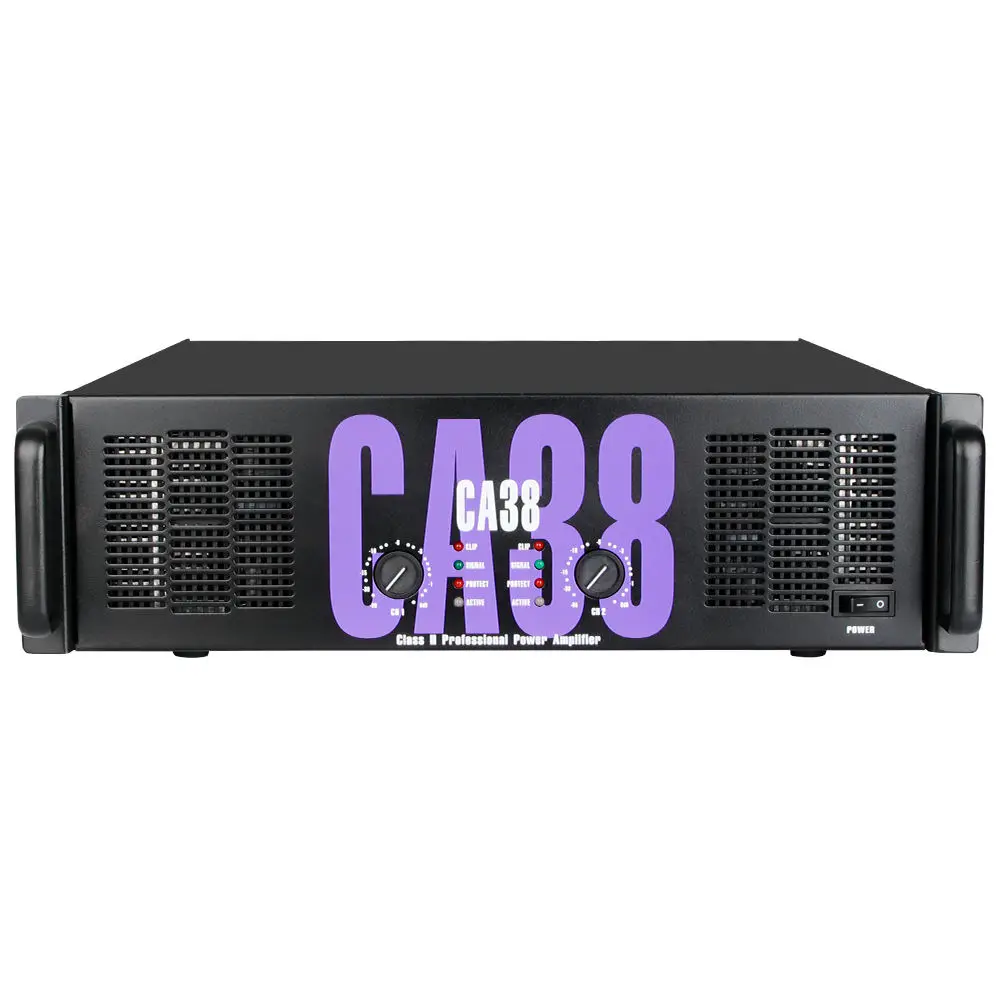 Лидер продаж, 3U 2x1500 Вт CA38, Профессиональный усилитель мощности, Заводская поставка, звуковая система класса H, мощный усилитель CA