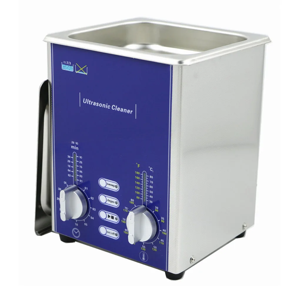 2L бытовой дегазовый очиститель из нержавеющей стали для стекла, часов и ювелирных изделий, бытовой ультразвуковой очиститель