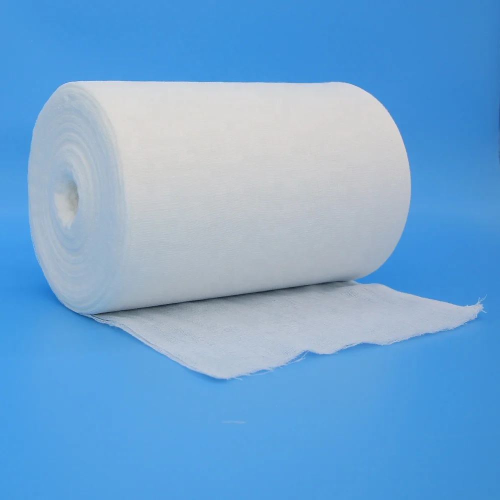 Wholesale high quality surgical white cotton 90cm x 100m medical sterile bandage gauze roll
