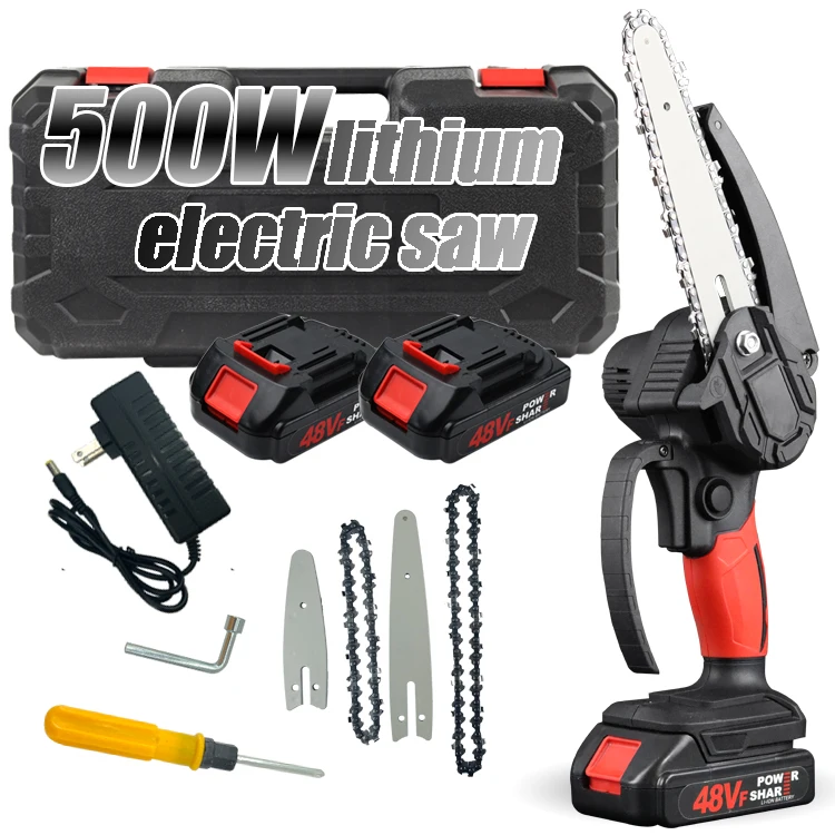 Mini Chainsaw Cordless 6-Inch Upgraded Chain Oil System 775W High Torque Motor Tool  Handheld Small Chain saw