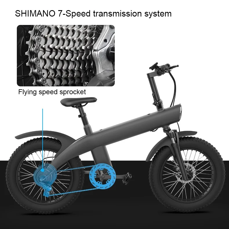 Factory Wholesale Custom Available Q3 20 Inch Outdoor Fat Tire Road Electric Hybrid Bike Long Range Mountain Electric E Bicycle
