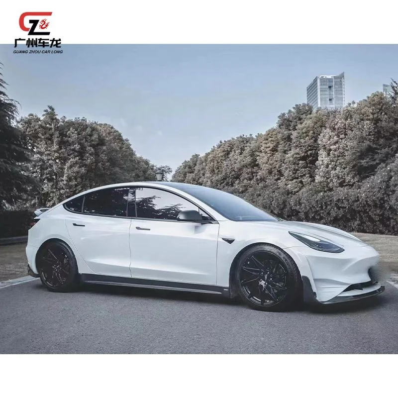 Hot Selling Carbon Fiber Car Bodykit For Tesla Model 3 2018-2022 modified CMST Front Bumper Front Lip Car Bumpers