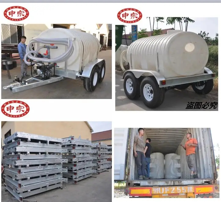 3000 liter car transport tandem axle water tank trailer for sales