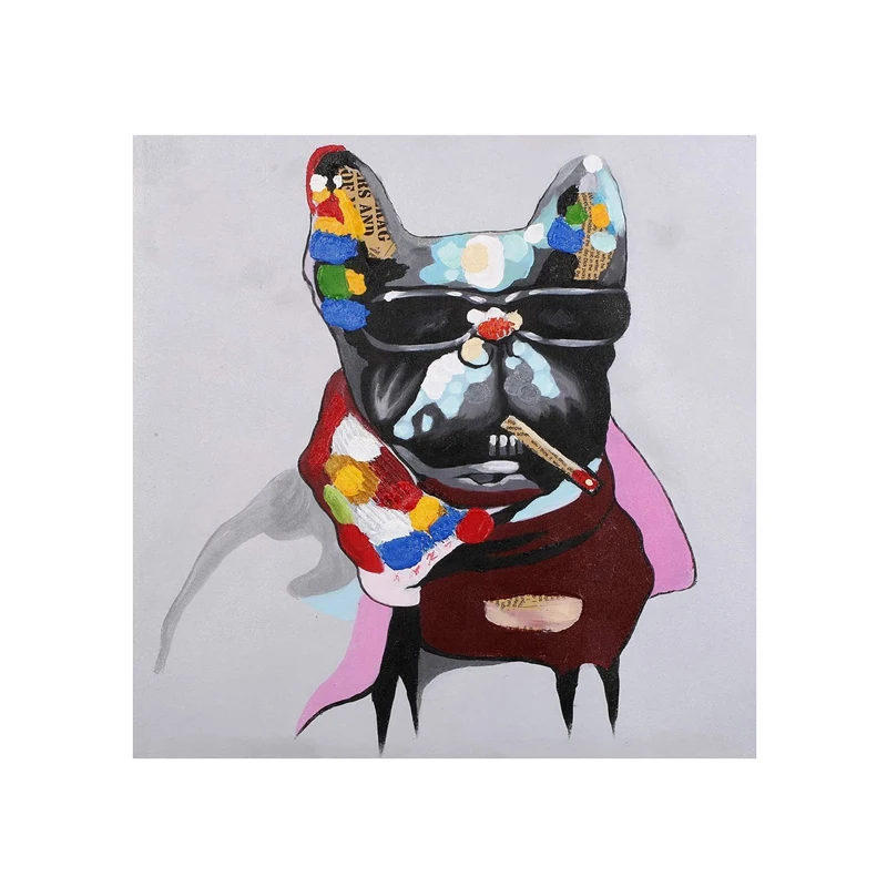 New Products Diy Full Round Drill Diamond Painting Bedroom Decor Cool French Bulldog Diamond Embroidery Abstract Fun Painting
