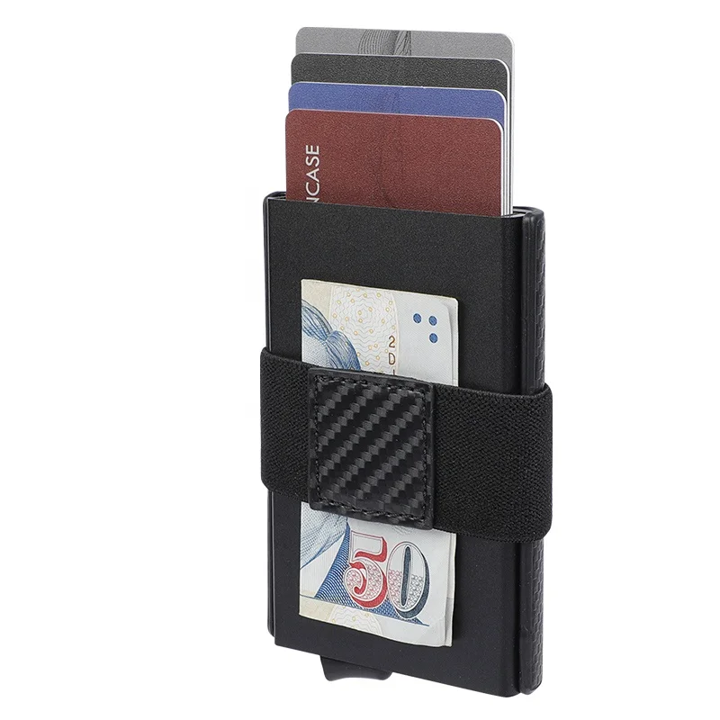 BOSHIONCASErCustomized Anti Hacking Aluminum Credit Card Holder Metal with Coin Case