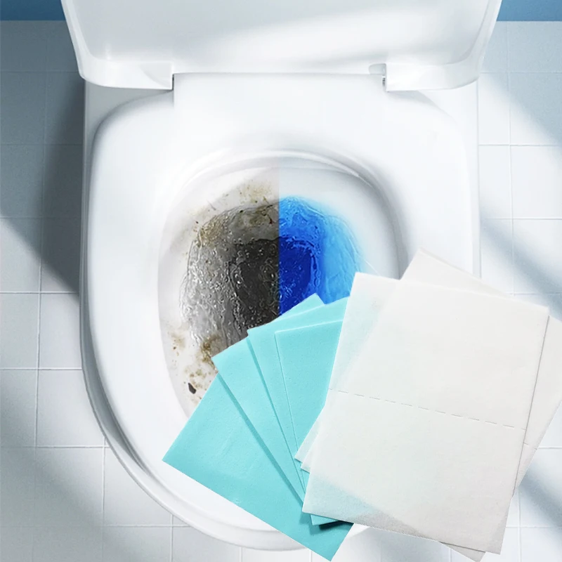 Powerful natural eco friendly plastic-free toilet bowls cleaner sheets toilet cleaning strips
