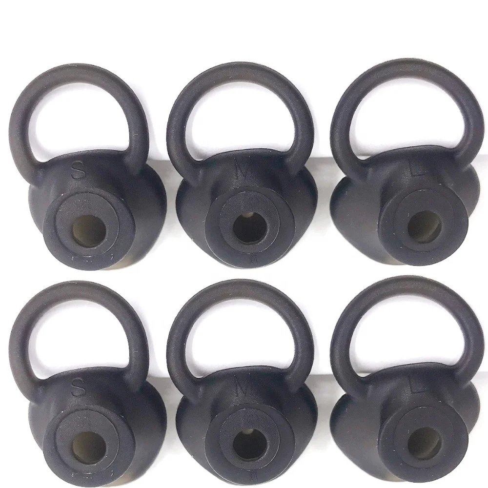 Replacement Black Ear Buds Gel tips silicone ear cushion pads oxygen users for TalkBand B5 B 5 Smart Bracelet Wearable ear pads