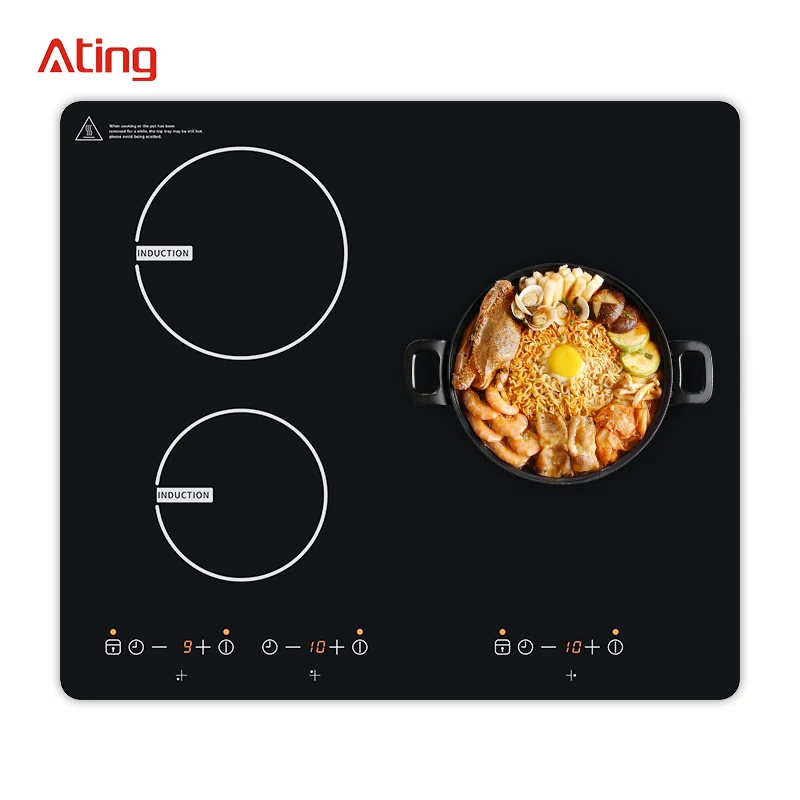 China high quality 3 burners 6000W built in induction cooktop