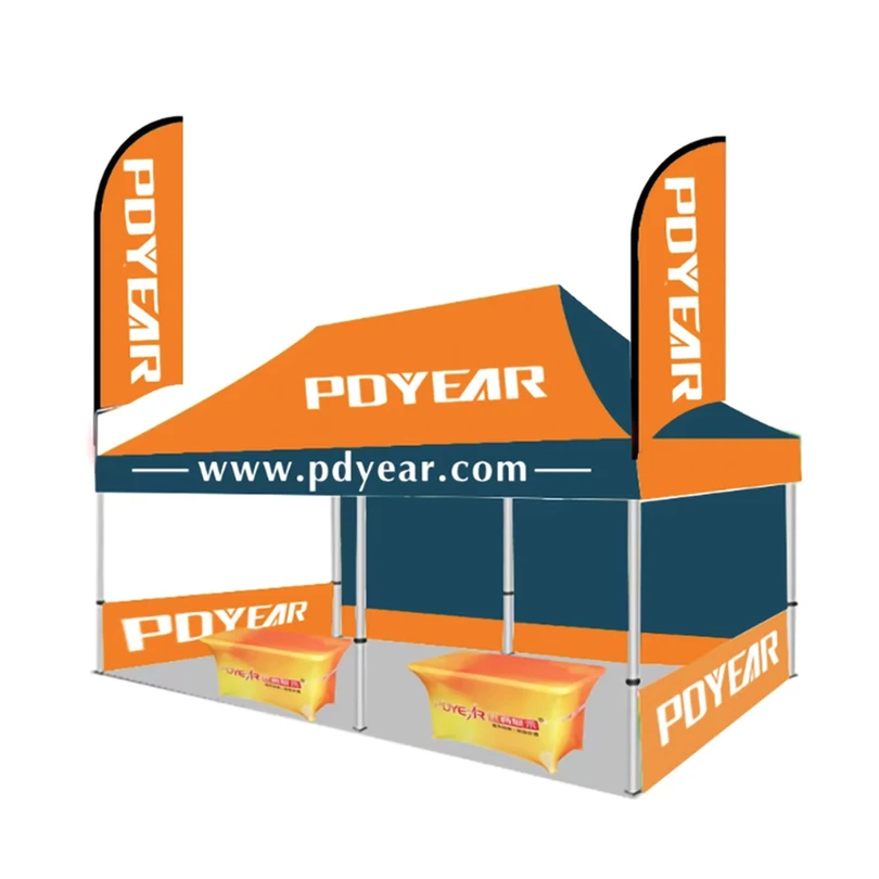 Outdoor Advertising Custom Logo 3x3 Aluminium Folding Awning Marquee Gazebo Trade Show Pop Up Customized Canopy Tent