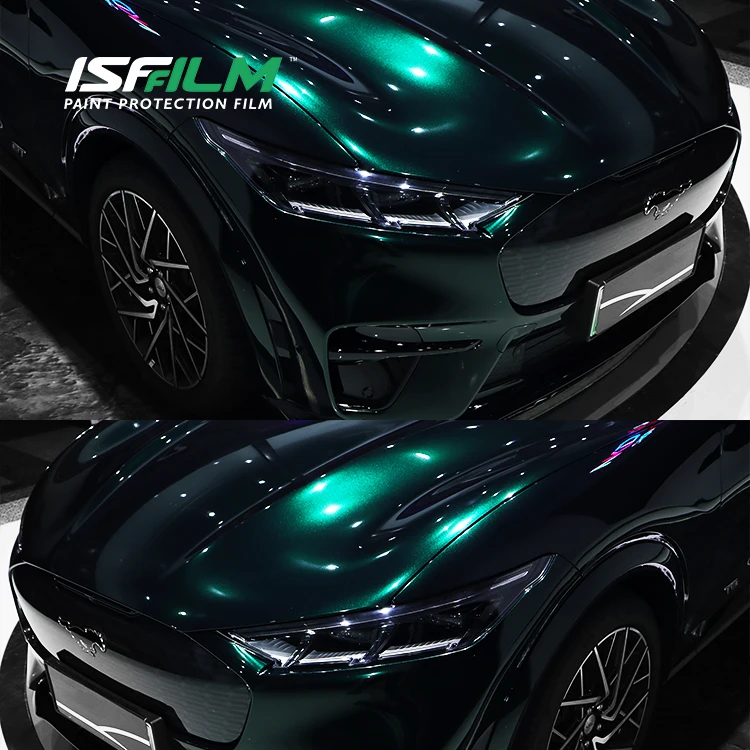 ISF Glinting Diamond Color PPF TPU auto wrap green paint protection film self healing anti-yellowing sand proof anti scratch