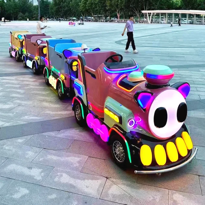 Amusement park trackless train electric train ride on sale of electric trains for children