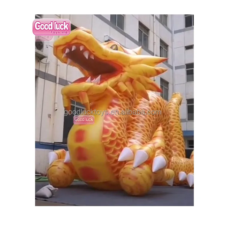 chinese new year dragon decorations charm 2024 products inflatable red gloden zenith dragon  for advertising
