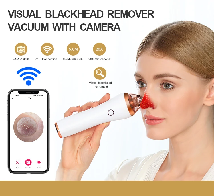 Малый пузырьковый ящик для инструментов всасывания Электрический поры набор для удаления угрей с камерой удаление машина для удаления угрей вакуум