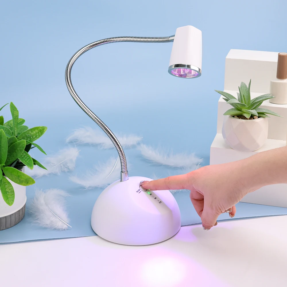 Smart Focused Beam Metal Led Touch Sensor Torch Table Manicure Light Timer 30s 60s Wireless Portable UV led Gel Nail Lamp