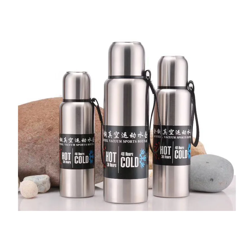 
New 1000ml thermos bottle travel stainless steel water double wall vacuum flasks 