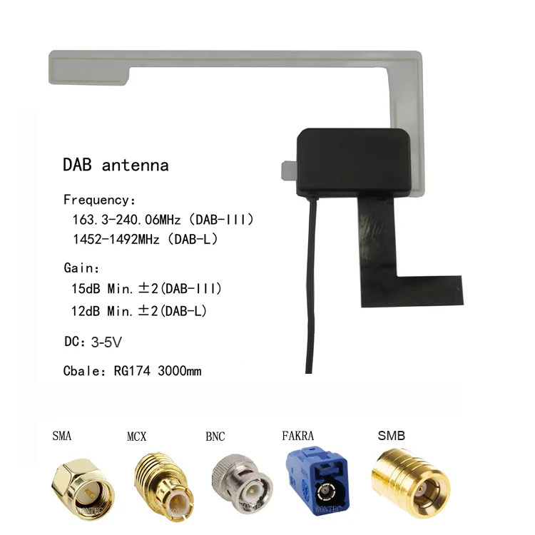 In Stock Car Roof Digital Dab Fin Antenna Activ Antenna Performance magnetic mount Shark Fin AM/FM/DAB Car Antenna