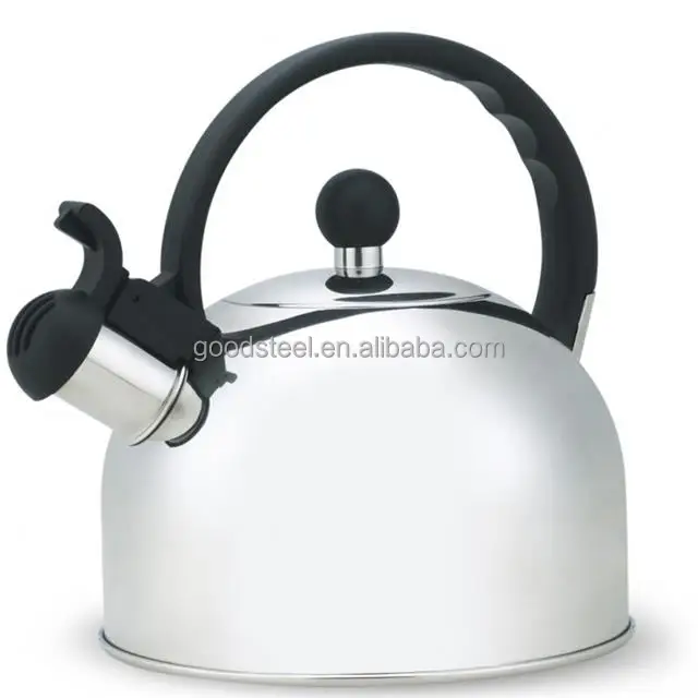Induction Compatible 2.5L Whistling Stainless Steel Kettle Tetera 2,5 litros Sicilia New Traditional Design Heat Resistant Metal