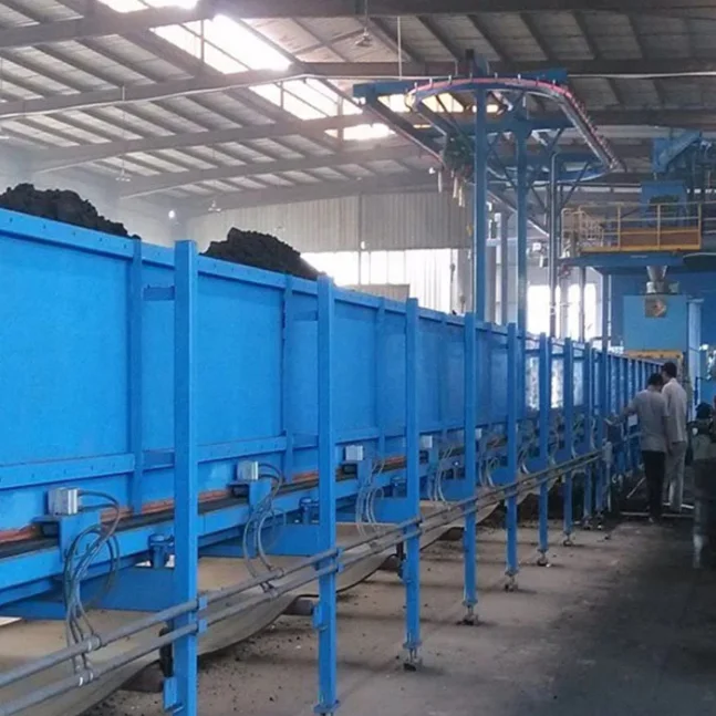 Flaskless Molding Line / Cast Iron Sand Casting Machine Green Sand Foundry Equipment