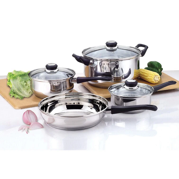 Kitchen Cookware Wholesale Stainless Steel Cookware Sets With Bakelite Handle
