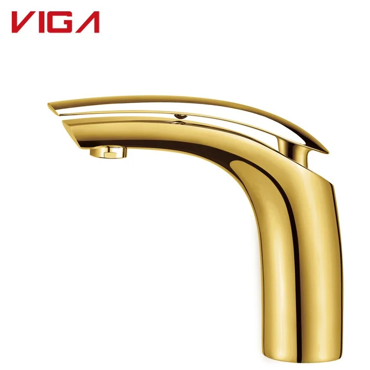 High Quality Cold Hot Water Faucets Single Handle Antique Basin Faucet Bathroom Sink Faucet Gold Basin Tap