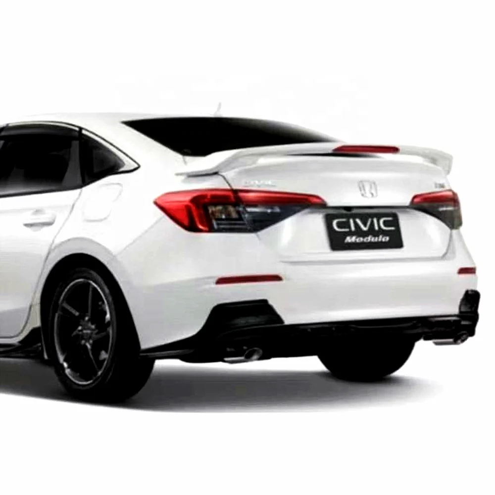 czj FOR CIVIC 2022 2023 CAR REAR SPOILER MODULO WITH BRAKE THIRD LIGHT