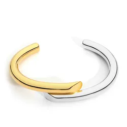 Brand New Jewelry Simple Lines Design Bracelet Gold Color Bangle Bracelets For Women Cuff Bracelets Manchette Bangles