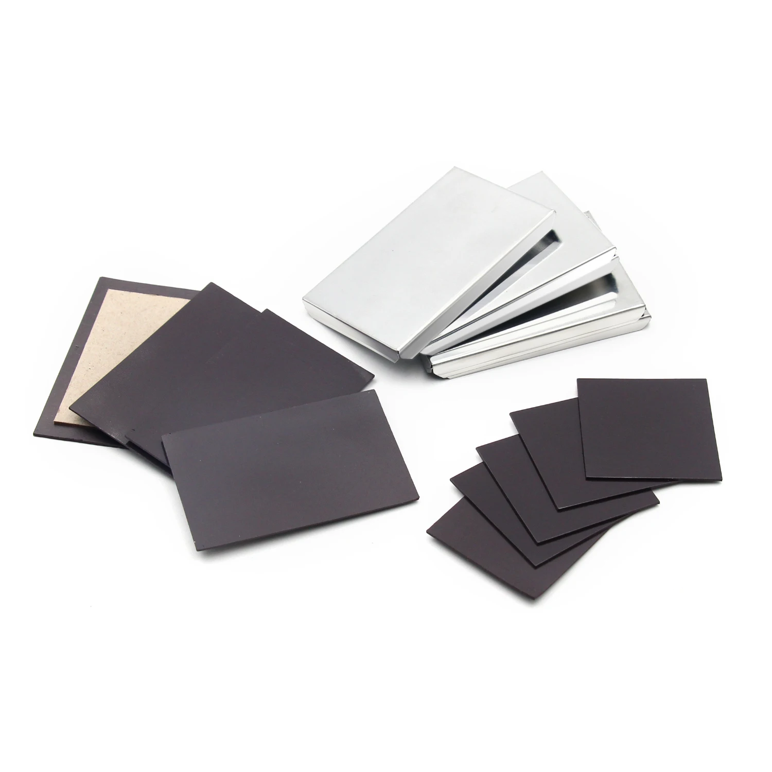 Raw Material Fridge Magnet Component 80*53 90X65 125X40 Mm Tin Plate Manual Fridge Magnet Material Set