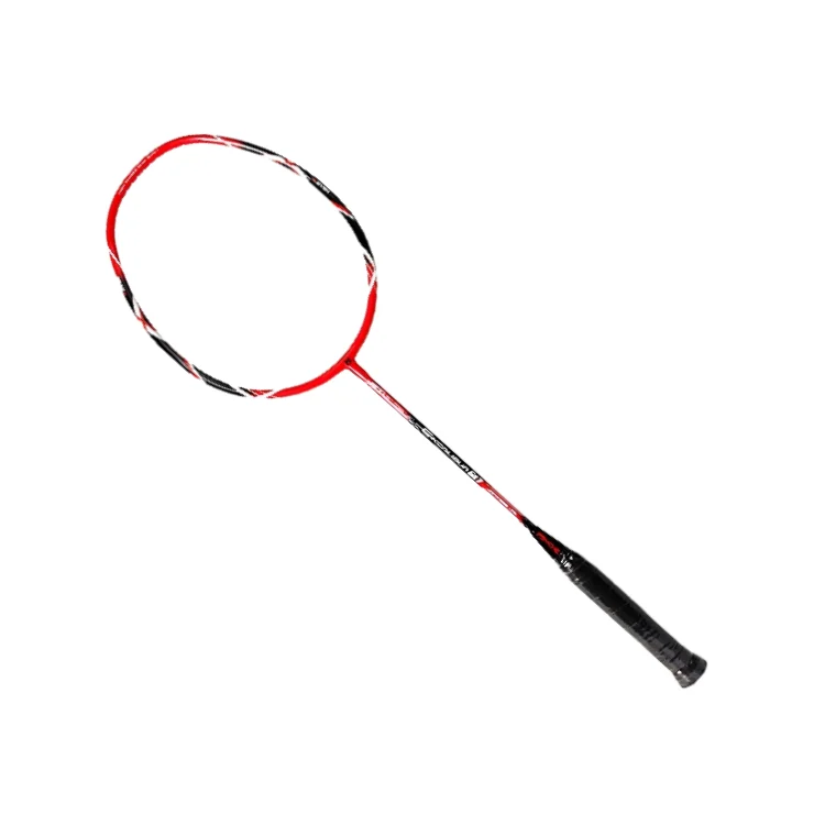 Professional Lightweight Carbon Fiber Badminton Racket 4u Slightly Soft with Full PU Grip and Graphite Shaft for Training