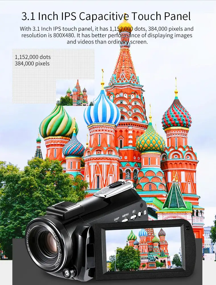 
AC5 Ultra HD 12X Optical Zoom Handy Digital Vlog Professional 4k Handcam Video Camera 