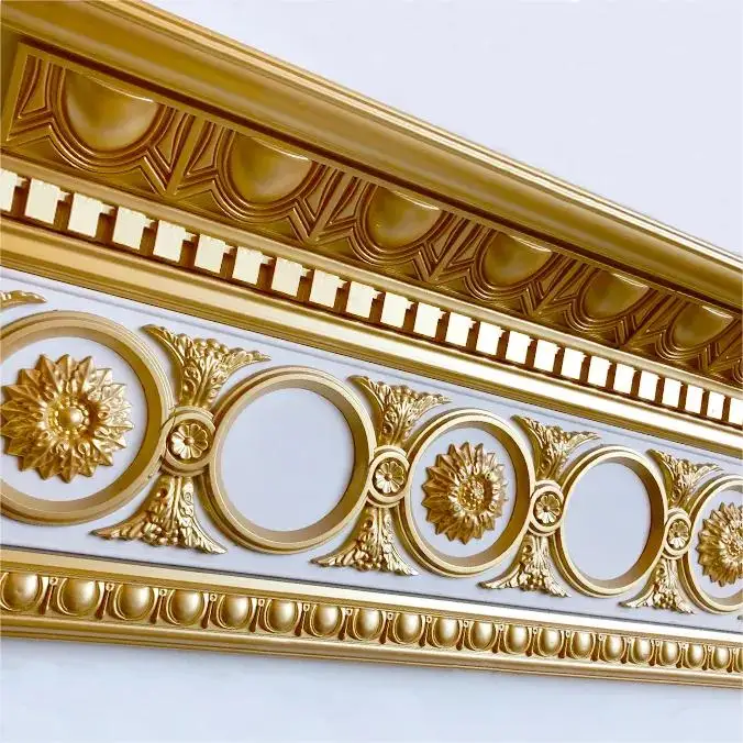 Banruo New Design High Quality Decoration Moulding Custom Ps Plastic Crown Molding For Interior Decoration