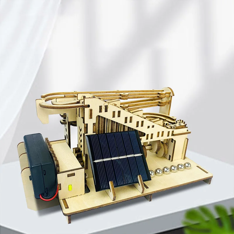 Y-TOP Wooden Marble Run 3D Puzzle Solar Toys Mechanical Race Track Model Maze Ball Game Building Block DIY Toy Set