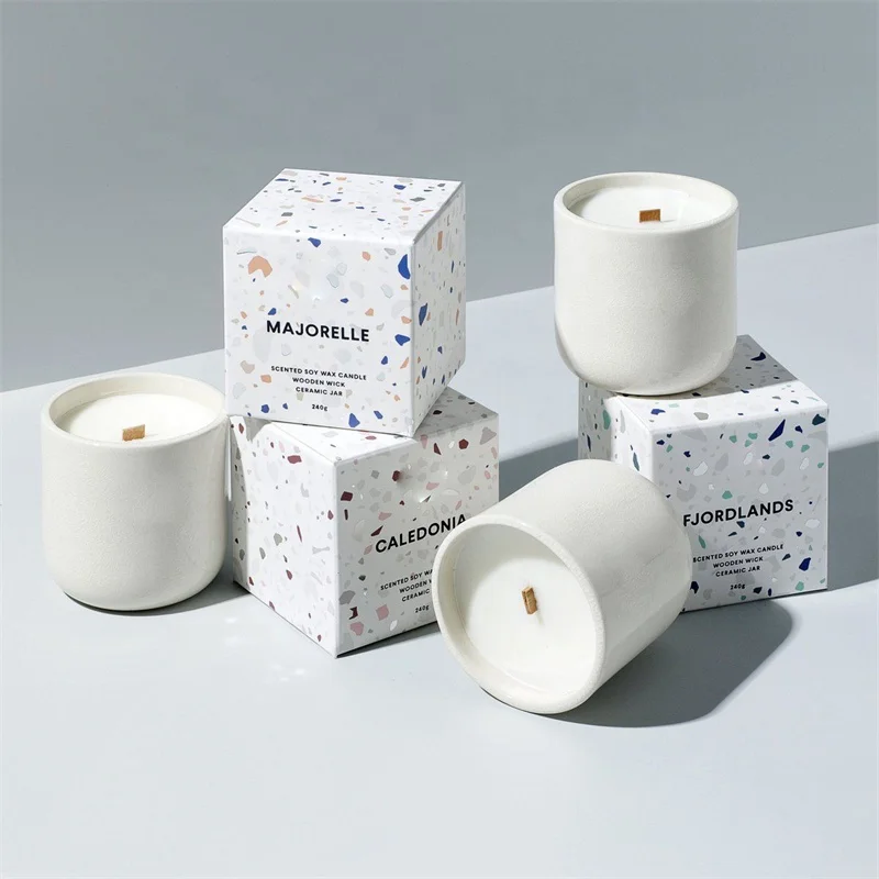 wholesale Healing Gem Dried soy wax candles Flower Aroma Scented Perfumed spiritual Candle