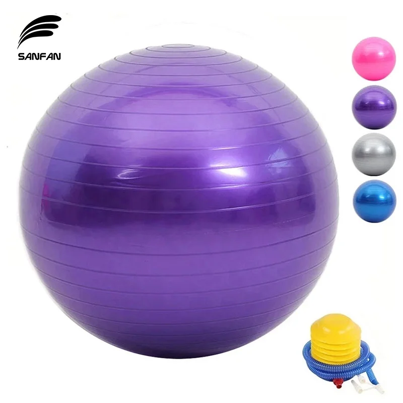 Top Sell Custom Logo Exercise Yoga Balance Ball Chair Fitness Massage Ball Stability PVC Birth Ball Factory