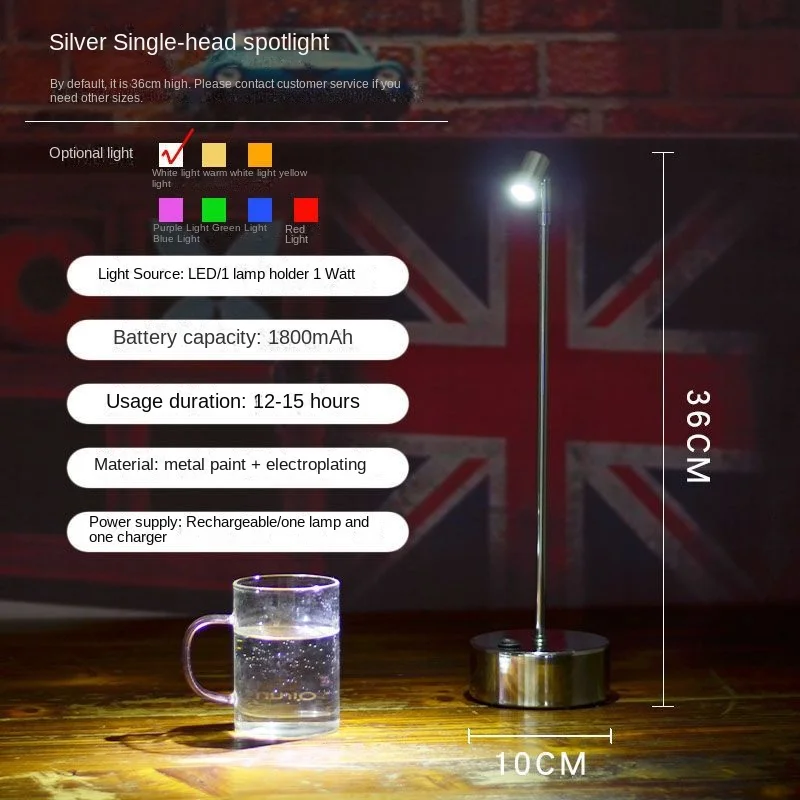 atmosphere table quiet desk lamp creative personality small night lamp high pole card holder charging bar lamp