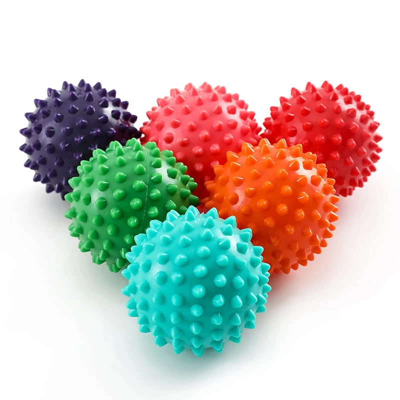 Hot selling Physical Spiky Massage Ball Portable Foot Back Muscle Deep fascia Release Spiked Massager Roller ball