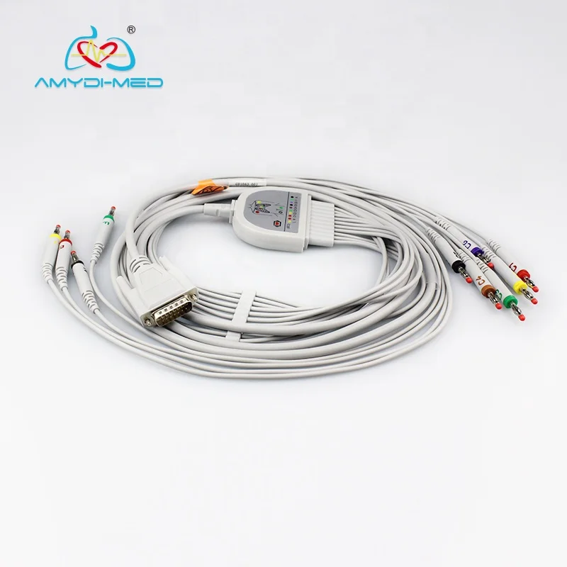  Biocare Contec Nihon Kohden Edan весь набор DB15 Pin EKG кабель грудь всасывания Bule и Limb