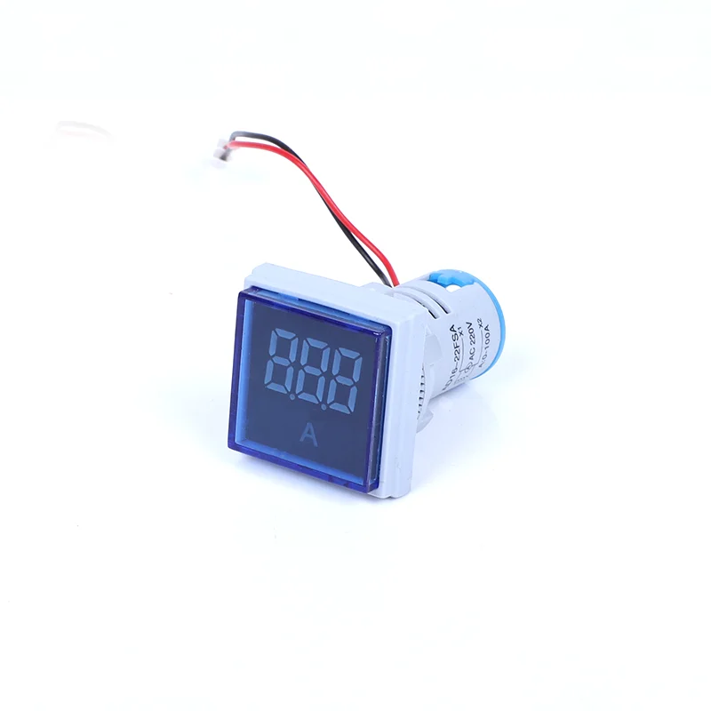 The popular digital ammeter and voltmeter 0-100A dc digital micro ammeter square 22mm high-current ammeter