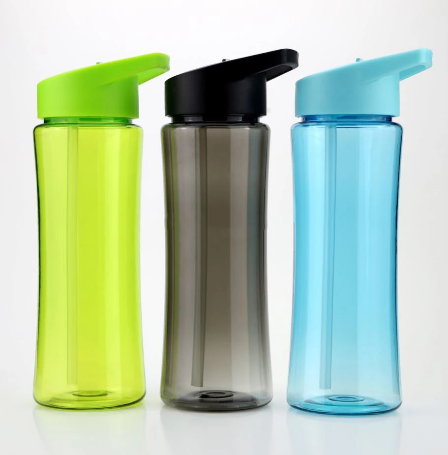 
wholesale cheap Custom logo 500ml drink plastic water bottle with straw 