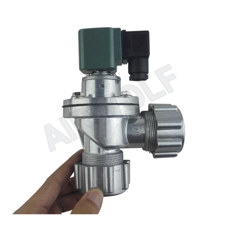 DMF-ZM-20 3/4' Right angle Pulse Valve Fixed Nut Quick Mount Air Pulse Jet Diaphragm Solenoid Valve