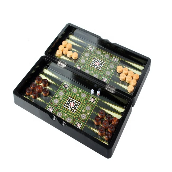 Backgammon Chess Board Portable Travel Game Chess Backgammon for popular Gift
