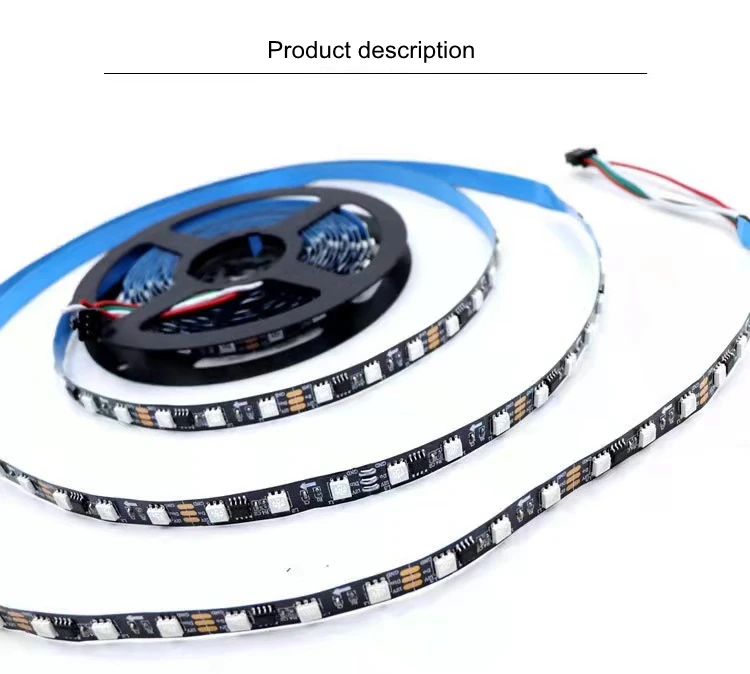 5m/roll DC12V 1903 ic 5050 SMD RGB dream addressable 1 ic control 3 led external ic ws2811 rgb led strip light