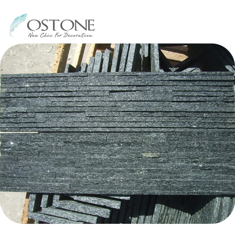 Black Quartz Flow Board Waterfall Stone/Natural Stone Exterior Wall Cladding