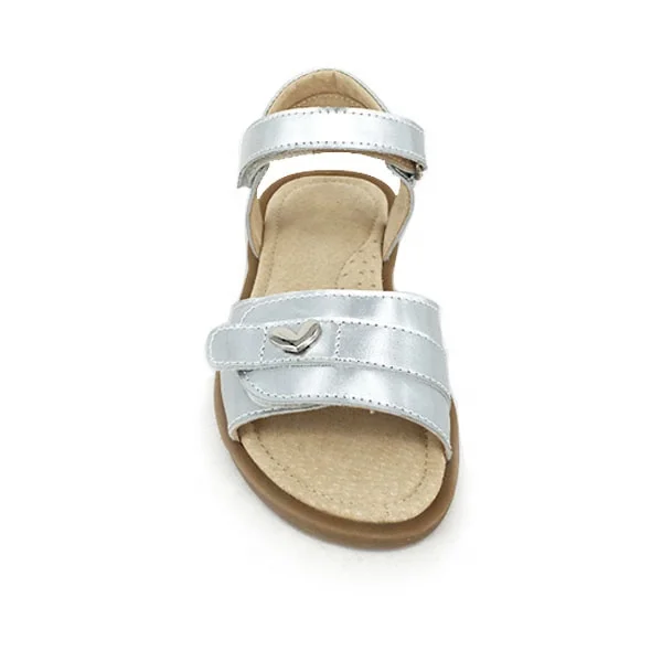 Factory Wholesale Summer Children Beautiful Shoes Strap Flat Leather Sandals for Kids Girls