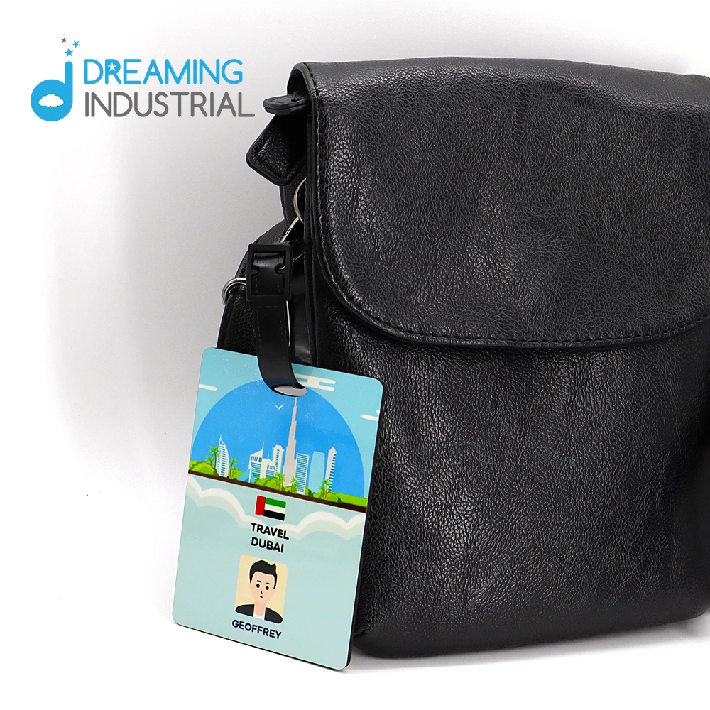 Sublimation blanks Rectangle MDF Luggage Tag without Cork Back Luggage Tag