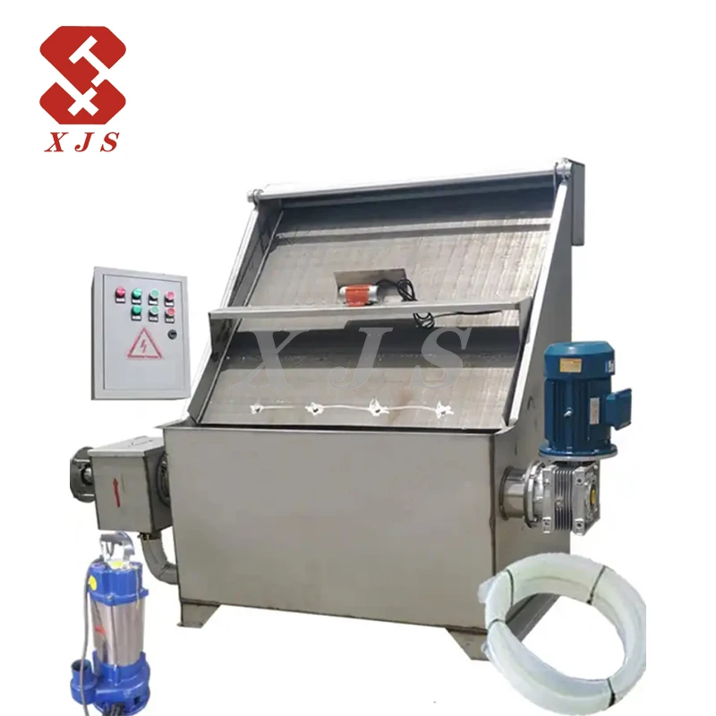 Animal manure dehydrator chicken dung dewatering separator organic fertilizer solid liquid separator