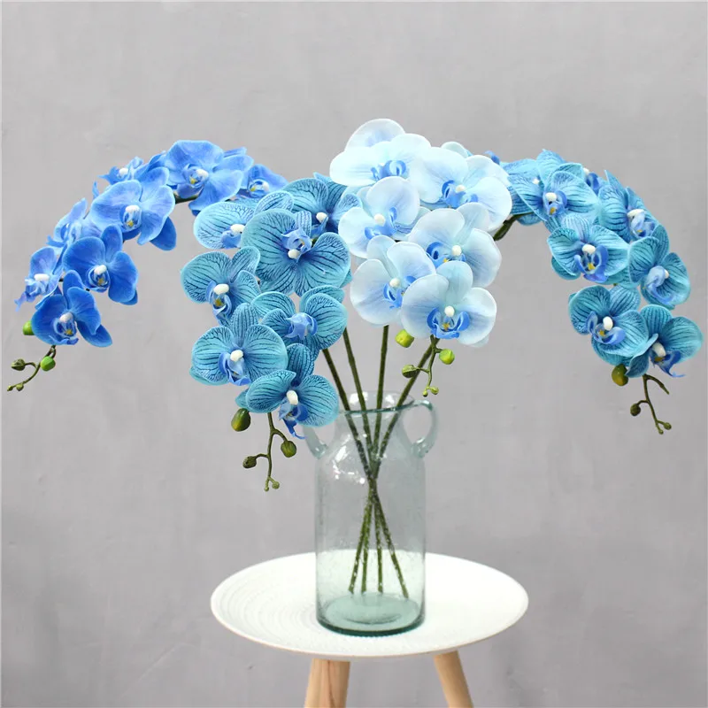 95cm 9heads real touch latex butterfly orchid office home Christmas wedding flower decor