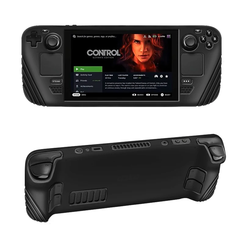 HOXC Steam Deck Protective Case, New Released Private Model Full Body Silicone Protector Cover Compatible with Steam Deck